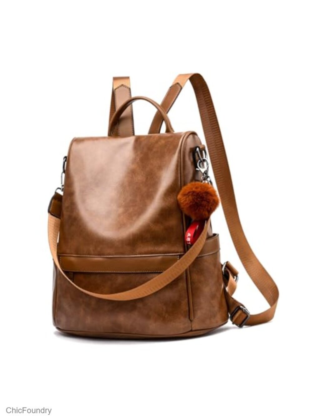 Vegan Leather Anti-Theft Backpack Purse 3-in-1 Handbag